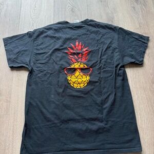Pineapple Graphic T-Shirt Men's XL Black Funny Tee Sunglasses Casual